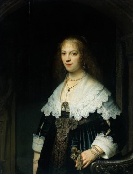  Rembrandt Obras - Retrato de María Trip Rembrandt